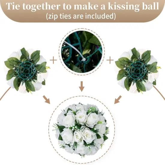 Pack of 10 Fake Flower Silk Rose {2}