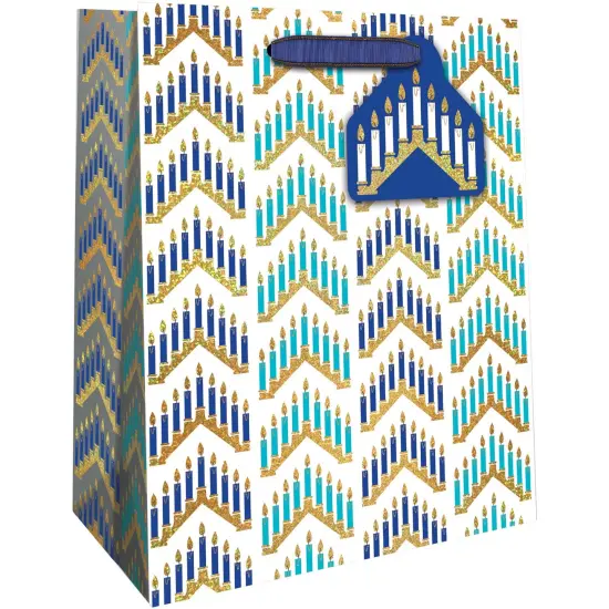 Pack/6: Modern Hanukkah Gift Bag - 8 x 4 x 10" {1}