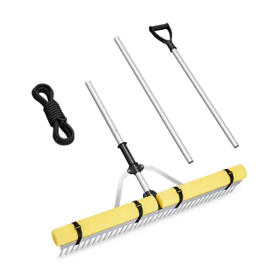 Silver Lake Rake Aquatic Pond Weed Cutter with 2 Removable Foam Floats and Aluminum Pole {1}