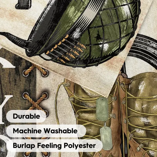 colorlife Memorial Day Thank You Heroes Garden Flag 12x18 Inch Double Sided, Military Soldiers Boots Patriotic Veteran Yard Outdoor Decoration {5}