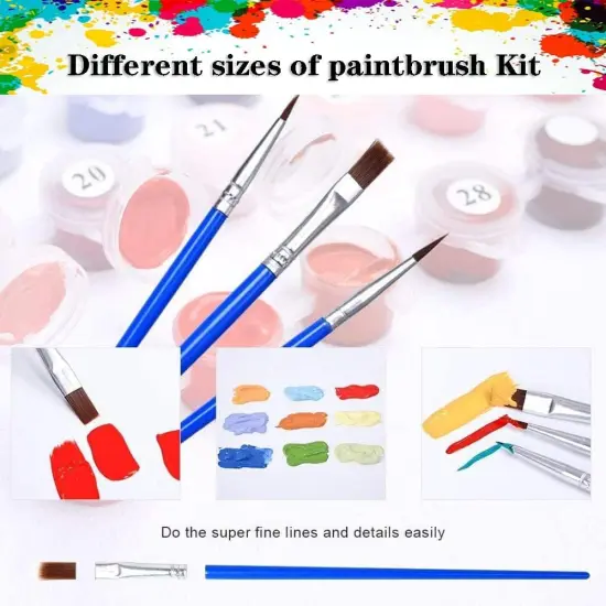 Paint By Numbers for Adults - DIY Adult Paint by Number Kits Pack On Canvas Sunset Beach Painting by Numbers for Beginners,Acrylic Paint Boat On Mountains Lake Crafts for Home Decor (11.8x15.8inch) {5}