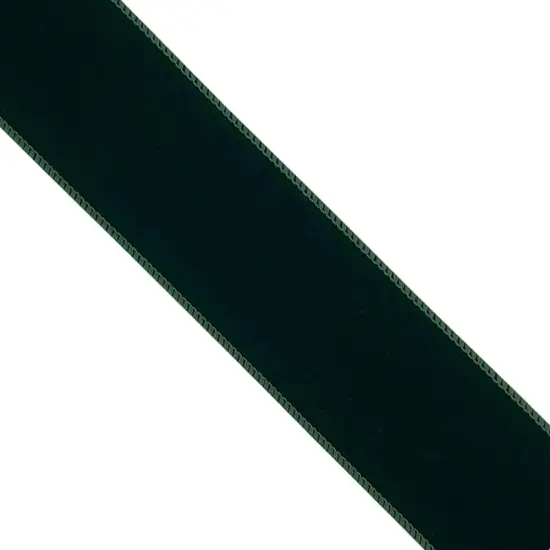 Designer's Shop WR 63-5033 2.5&rdquo; x 10 yard Holiday Velvet Hunter Green wired edge ribbons {5}