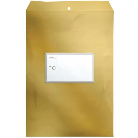 Pack/6: Metallic Gold Theme Mailing Envelope - 9 x 1/2 x 12" {1}