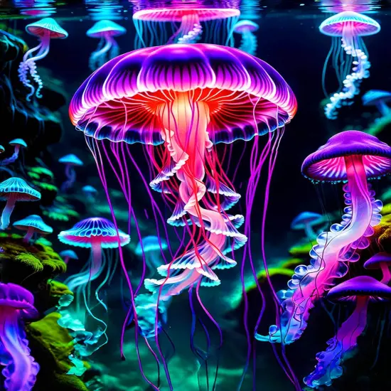 Diamond Painting Kits for Adults Glowing Jellyfish DIY 5D Diamond Art Kits Beginners Full Drill gem Art Crystal Craft Kits for Home Wall Art Bedroom Decor Gifts 12x16 inch {1}