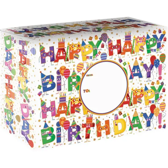 Pack/6: Birthday Characters Theme Mailing Box - 12 x 6 x 9" {1}