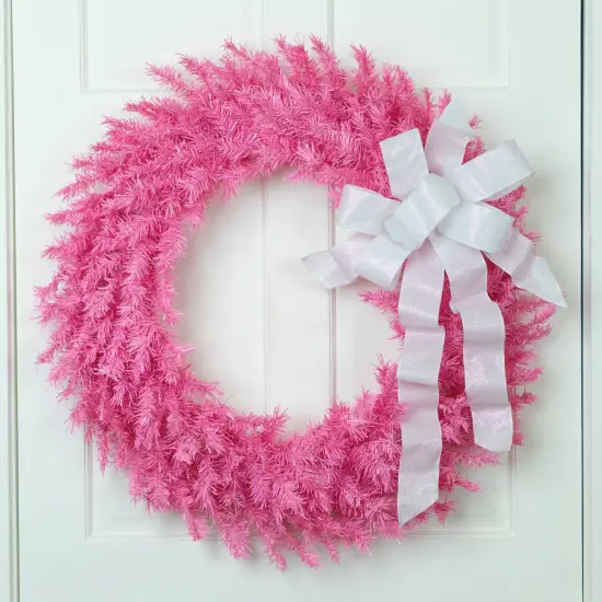 Northlight 36" Pink Spruce Artificial Christmas Wreath, Unlit {1}
