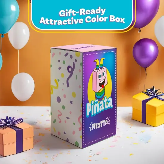 Party Pi&ntilde;ata with Stick and Blindfold &ndash; Perfect for Kids and Adults Birthday Celebrations &ndash; Brightly Colored Pi&ntilde;ata Set Ready for Fun-Filled Party Activities {2}