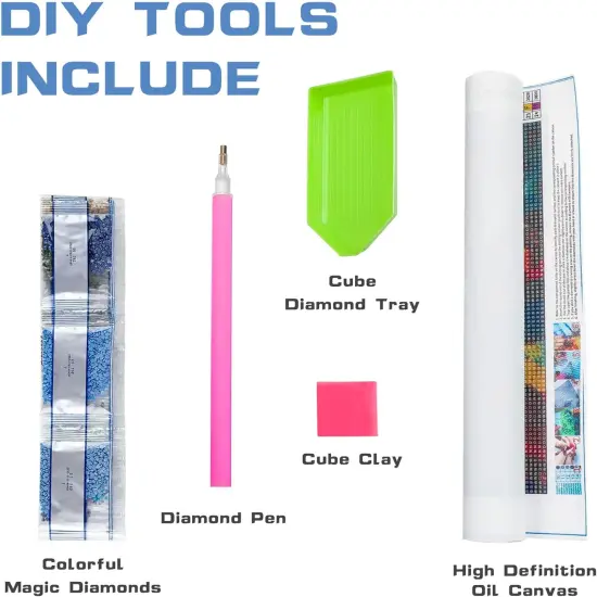 DIY 5D Diamond Painting Kits for Adults Butterfly - Paint with Diamond Art Kits for Adults Beaches Full Drill Round Canvas Mosaic Beginner Home Wall Decor Gift 12x16 inch z10 {3}