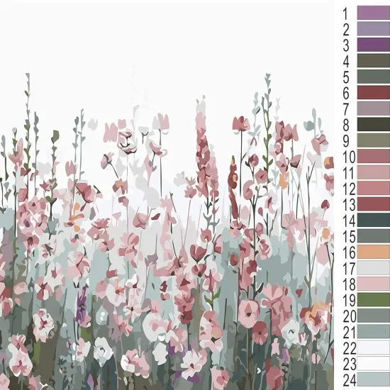 Paint by Numbers kit for Adults Flowers Pink {4}