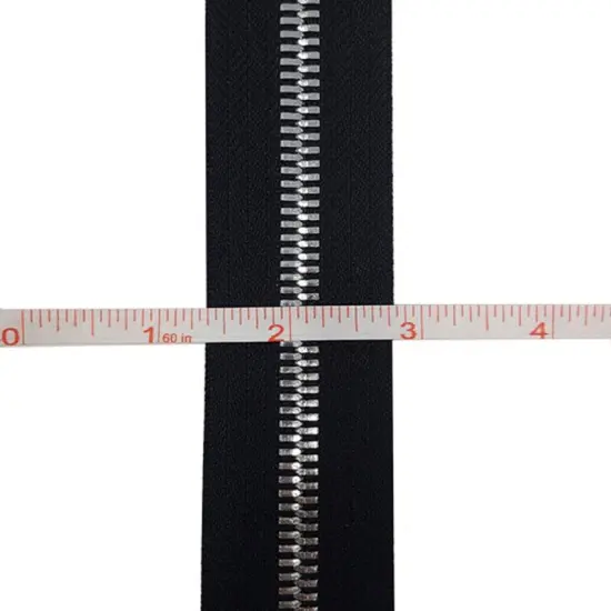 8MM Two Way Separating Open Bottom Zipper Black Silver 36 Inch {3}