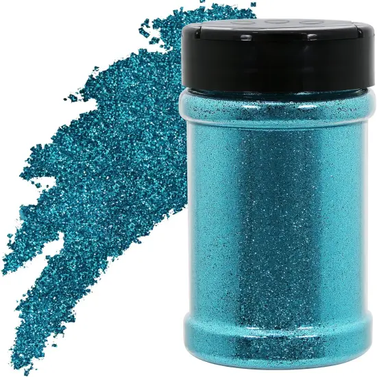 Teal Blue Extra Fine Glitter 4 oz Glitter Powder for Tumblers Resin Crafts Slime Cosmetic Nail Painting Festival Decoration {1}