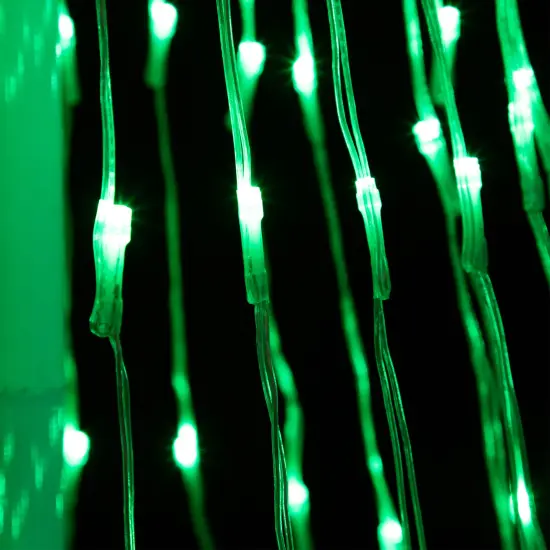 Northlight Lighted LED Multi-Function Outdoor Christmas Cone Tree - 9' - Green Lights White {6}