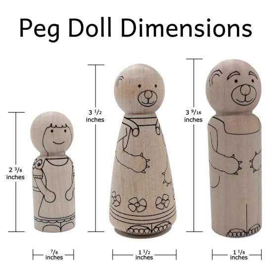 Goldilocks and the Three Bears Peg Doll Set by Pegsies&trade; {4}