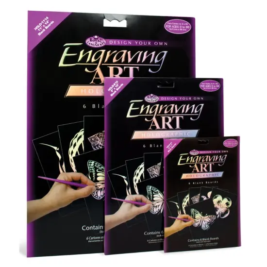 HOLO-1114 | Engraving Art&trade; 6pc 11" x 14" Holographic Foil Blank Boards {1}