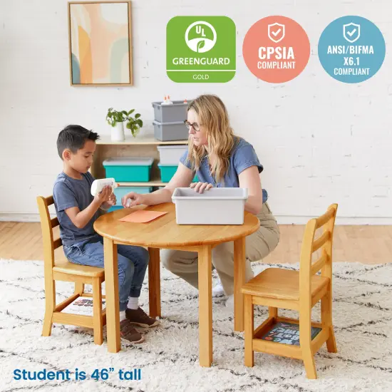 Three Rung Ladderback Chair with Storage, 2-Pack - Assembled {6}