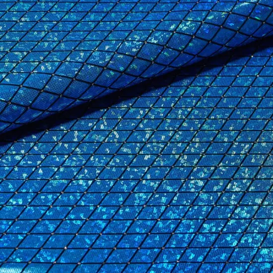 Argyle Shattered Glass Foiled Spandex Fabric Green {4}