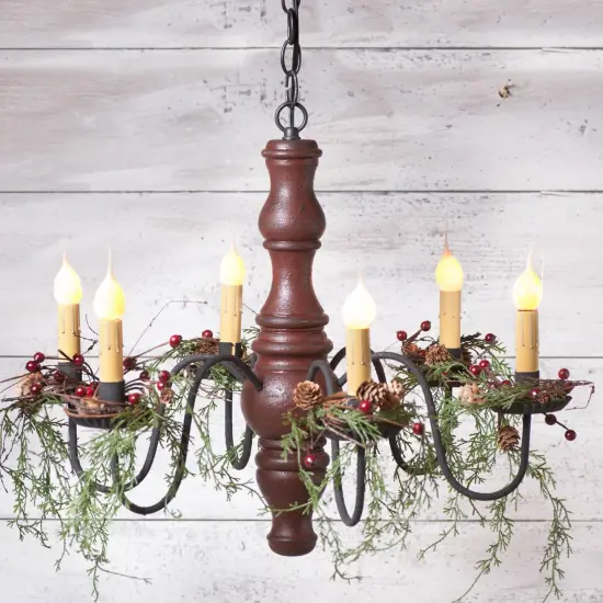Gettysburg Chandelier in Plantation Red {4}