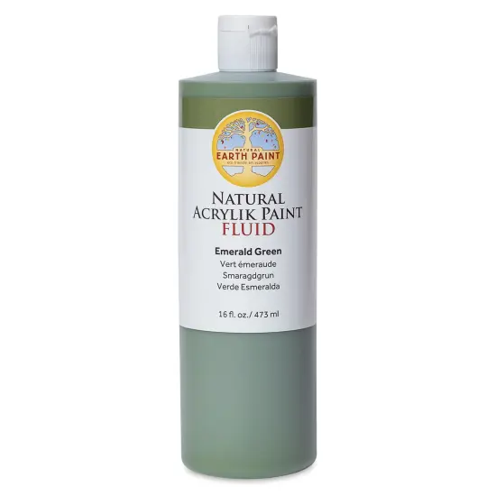 Natural Earth Paint Natural Fluid Acrylik Paint - Emerald Green, 473 ml {1}