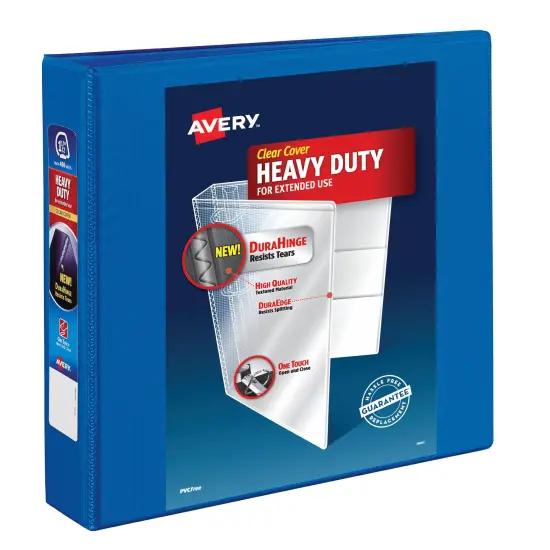 Avery Heavy-Duty View 3 Ring Binder, 1.5" One Touch Slant Rings, 1 Pacific Blue Binder (79722) {1}