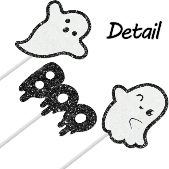 Halloween Ghost Cupcake Toppers {3}