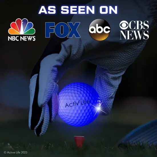 LED Golf Balls (3 Blue) Best Glow in the Dark Golfer Gifts for Men and Women Night Golfing Unique Novelty Cool Birthday Dad Presents Light Up Fun Stuff Trick Gadgets {3}