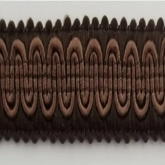 1/2" Scroll Braid Gimp w/ Backing - 12 Continuous Yards - Many Color Options! Brown {1}