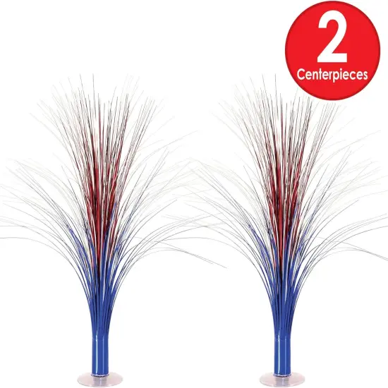 2 Piece Plastic Metallic Spray Centerpieces {2}