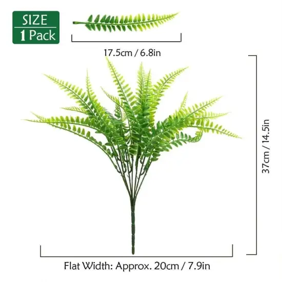 10 Bundles Boston Fern Outdoors Decor Faux Ferns Artificial Plants {5}