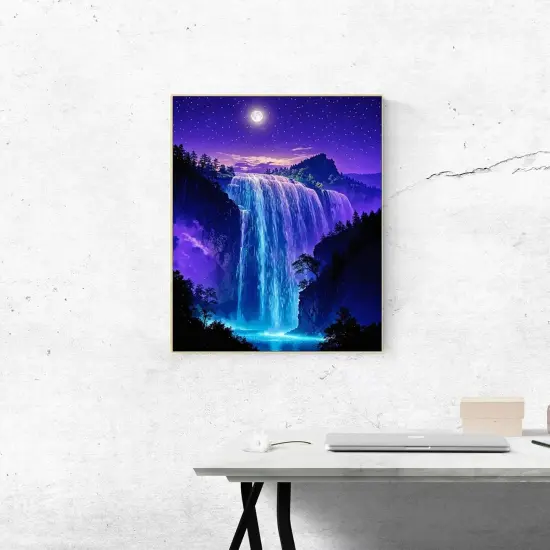 Paint by Numbers Kit for Adults, Starry Waterfall Paint by Number Kits for Beginner Acrylic On Canvas Forest Oil Painting Kit Adults' Paint-by-Number Kits for Gift Home Wall Decor 16x20 Inch {4}