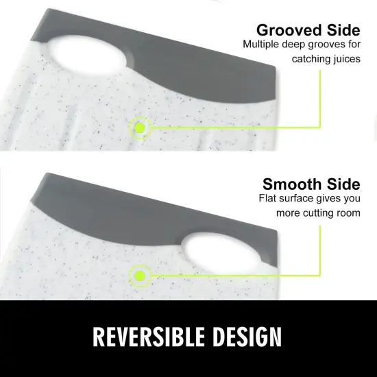Small Non Slip Cutting Board, 7.48" Mini plastic Cutting Board for Small Kitchen Task, Unique Design with Multiple Juice Grooves! BPA Free, Dishwasher Safe, Easy Grip Handle (White) {4}