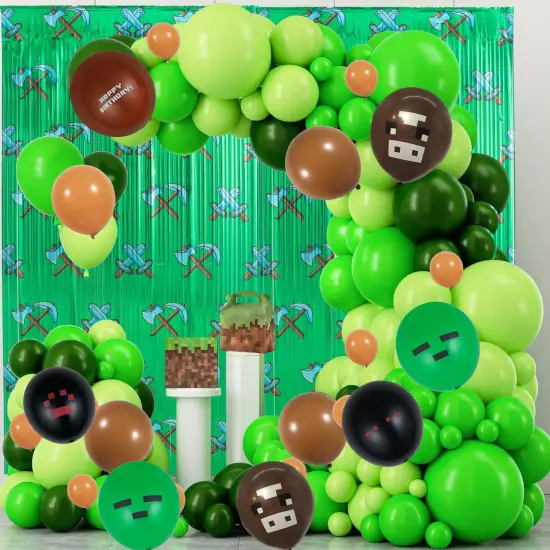 2 Pack Pixel Themed Beaded Curtain - 6.6FT x 3.3FT - Game-Inspired Door Curtain, Tinsel Foil Fringe Curtains Photo Booth Props Backdrop Streamers, Perfect for Home or Party Decor {5}