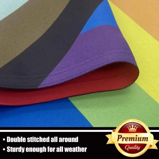 Progress Pride Rainbow Garden Flag 12.5x18 inch Outdoor-Double Sided LGBTQ Gay Lesbian Bisexual Non Binary Transgender All Inlcusive Progressive Pride Rainbow Flag Vivid Color Polyester Yard Flags {5}