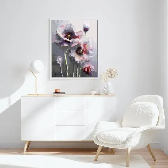 Poppy Paint by Number Solar Flowers,Lotus Flower Paint by Numbers Kit for Adults,Easy DIY Oil Painting by Numbers Art Craft Set 16x20 inch {4}