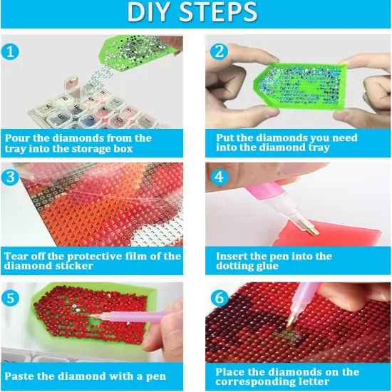 Diamond Painting Kits with Storage Containers, 4 Pack 5D Diamond Art Kits for Adults, Arts Crafts for Adult DIY Home Wall Aesthetic Decor Gift 12 x 16 Inch, Seaside Scenery {4}