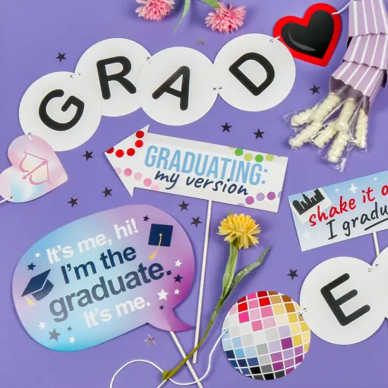 Big Dot of Happiness In My Grad Era 2025 Banner, Eras Graduation Party Decorations, Large Grad Friendship Bracelet Banners, 28 Pieces {5}