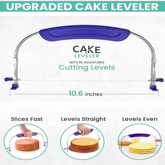 64 PCs Cake Decorating Kit for Beginners Includes Video Course, Booklet + Baking Supplies Gift - Cake Stand, Leveler, 24 Numbered Piping Tips, Straight & Offset Spatula, & Scraper sets {5}