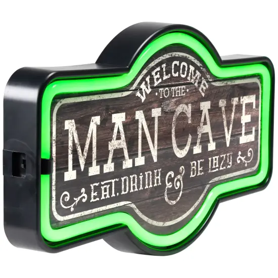 Northlight LED Welcome to the Man Cave Neon Lighted Wall Sign - 17" Black {5}