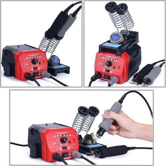 Wood Burning Kit, Professional Wood Burning Tool Dual Pens, Wood Burner Pyrography Pen 250-750&deg;C Adjustable Temperature for Beginners, Kids, Adults {3}