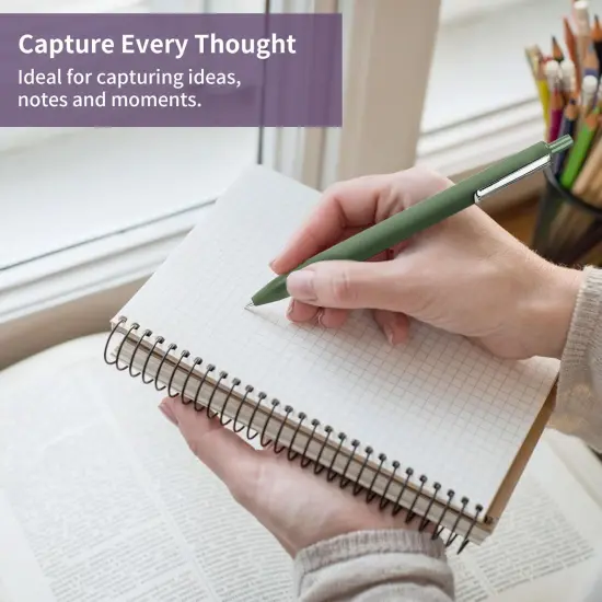 5 Pack Cute Gel Pens Retractable Quick Dry Gel Ink Pen Fine Point 0.5mm Black Ink Rolling Ball Gel Pens Smooth Writing Aesthetic Pens (5pcs - red, blue, purple, green, gray) {5}