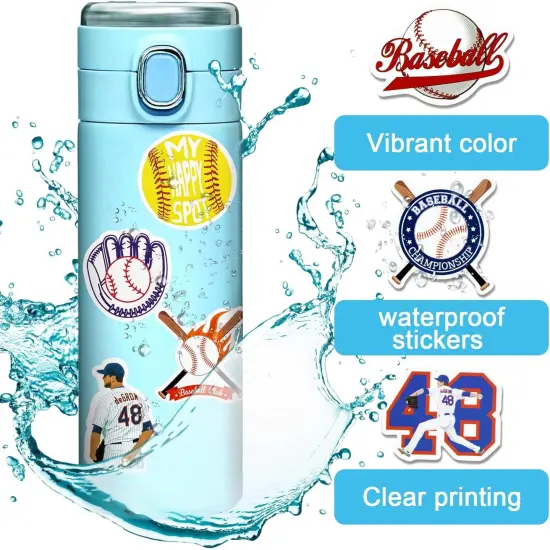 150PCS Baseball Stickers - Waterproof, Vinyl, for Bottles, Helmets, Posters & Scrapbooks - Gifts for Teens & Kids {4}