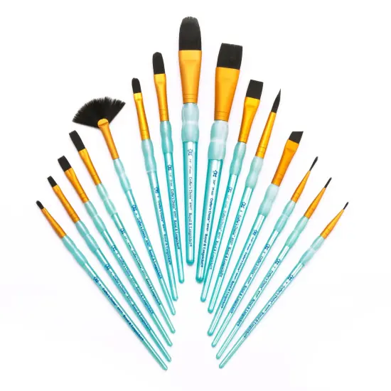 RCC 603 | Crafter's Choice™ 15pc Black Taklon Variety Brush Set {2}