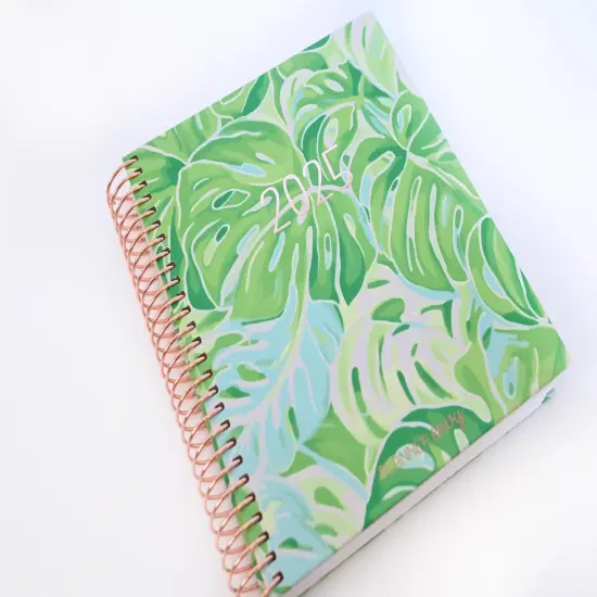 2025 Planner - Mini Horizontal Layout, Spiral Bound - "Tropical Greens" (#411) {3}