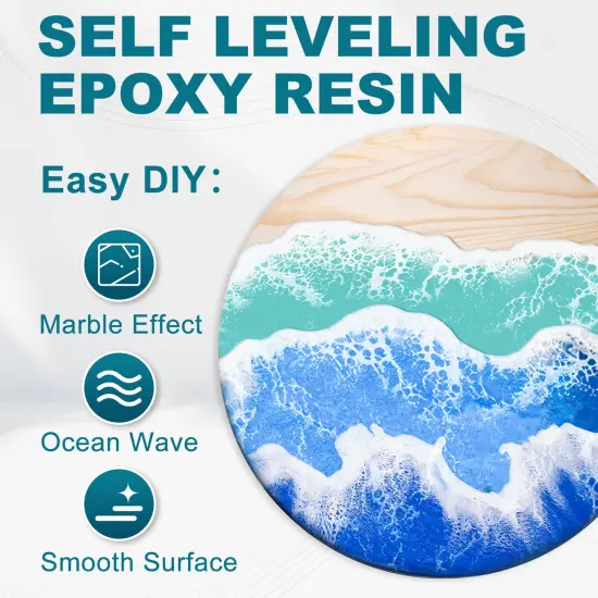 LET'S RESIN 80oz Crystal Clear Casting Resin Kit,Bubbles Free Epoxy Resin Supplies,Clear Resin for Beginner,Tumblers,Molds,Jewelry,Resin and Hardener with 6 Mica Powders,Large Silicone Cup {6}