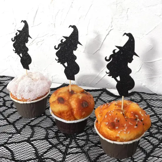 Halloween Witch Baby Shower Cupcake Toppers {6}