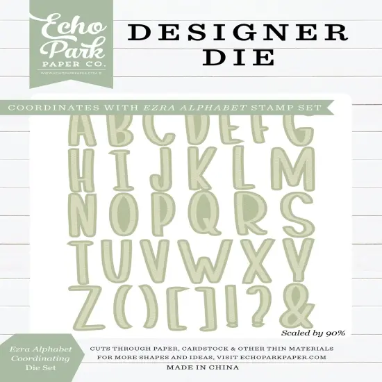 Echo Park Designer Medium Die Set-Ezra Alphabet {1}