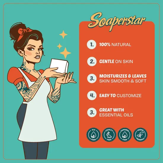 Olive Oil & Goat Milk Melt and Pour Soap Base Kit with Free 50+10 Exclusive Soap Recipes E-Book - Vegan, SLS-Free, Cruelty-Free Soap Making Supplies for DIY &ndash; Premium Quality, 100% Natural {2}