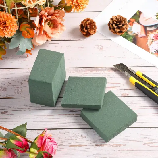 18 Pcs Floral Foam Blocks 3.15" Dry and Wet Flower Blocks for Artificial and Fresh Flowers Green Foam for Flower Arrangements Plant Florist Bricks for Wedding Mother's Day Summer Party Decor {4}