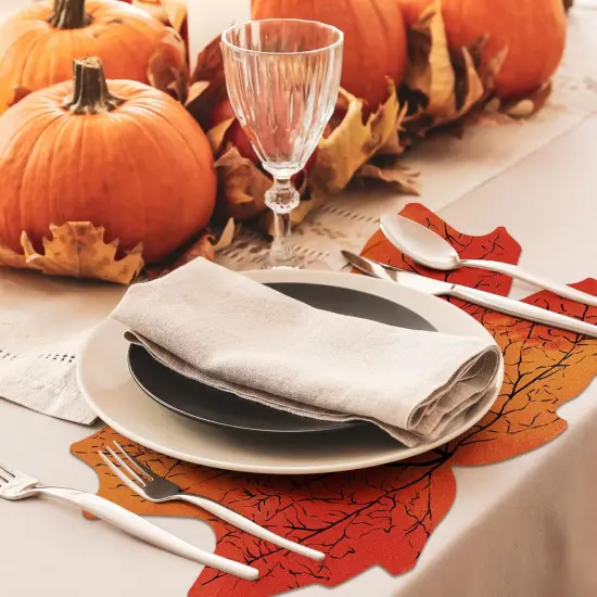 60 Pcs Fall Maple Leaf Paper Placemats(Halloween) {5}