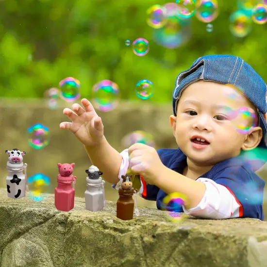 4E's Novelty 24 Pack Farm Animal Bubbles Party Favors - Barnyard Farm Animal Bubbles, Farm Party Favors {5}