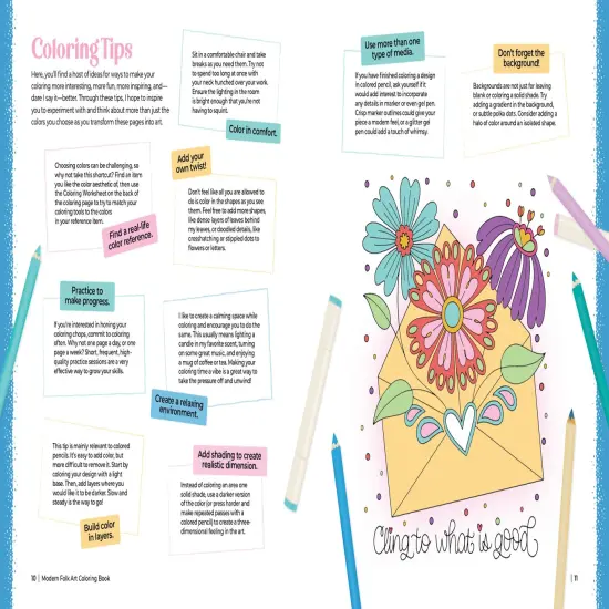 Modern Folk Art Coloring Book: 60 Patterns to Boost Joy, Relaxation & Creativity {2}